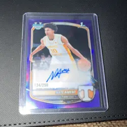 Topps 2025-26 Bowman Chrome Nate Ament Vols RC Auto Purple Refractor Bucks /250 - Image 1