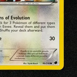 Eevee 90/116 - Non Holo - B&W Plasma Freeze - Pokemon TCG Card - LP/MP - Image 5