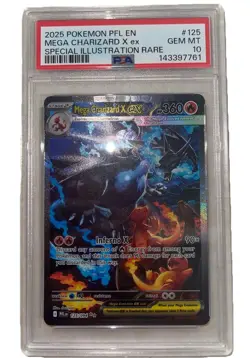 Pokemon Mega Charizard X ex 125/094 SIR Holo Me02 EN 2025 PSA 10 - Image 2