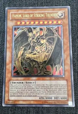 Hamon Lord of Striking Thunder SOI-EN002 LP Ultimate Rare Yu-Gi-Oh! - Image 1