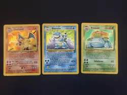 Charizard, Blastoise, Venusaur Base Set 1/2 Holofoils Pokemon TCG EN - Image 1