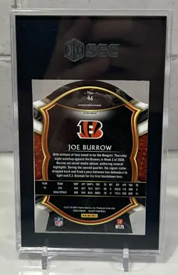 2020 Panini Select - Joe Burrow Rookie Red Prizm Die-Cut #46 RC SGC 10 - Image 2