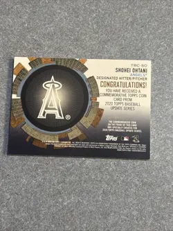 2020 Topps Update Series - Topps Baseball Coins Shohei Ohtani #TBC-SO - Image 4