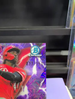 2026 Bowman Baseball Elly De La Cruz #ES-9 Electric Sluggers Purple Mojo 033/250 - Image 4
