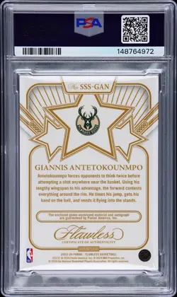 2023 Flawless Giannis Antetokounmpo Star Swatch Signature PSA 9 Auto /25 - Image 2