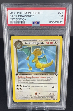 PSA 7 - 1st Edition Dark Dragonite 22/82 Regular Rare - Team Rocket - Pokemon - Image 1