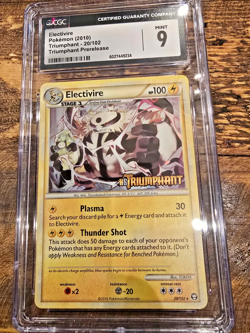 CGC 10 SWIRLED Electivire 20/102 PRERELEASE HOLO PROMO Triumphant Pokemon PSA - Image 1