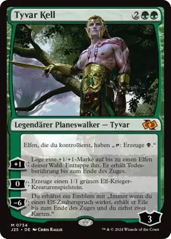 MTG Magic the Gathering Tyvar Kell Planeswalker 0734 mythic deutsch - Image 1