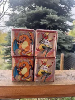 Pokemon Sword And Shield Era Fire Stacking Tins Set Of 4 Factory Sealed - Image 1