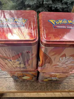 Pokemon Sword And Shield Era Fire Stacking Tins Set Of 4 Factory Sealed - Image 3