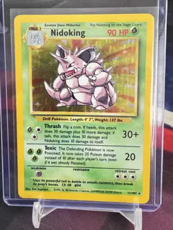 Pokemon Vintage Holo Nidoking Base Set 11/102 Wizards Of The Coast 1999 Tcg - Image 1