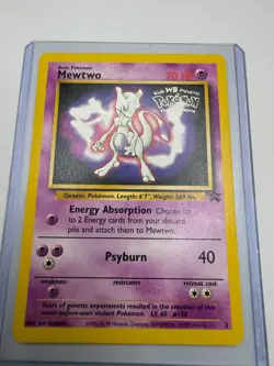 Pokemon TCG Mewtwo #3 Black Star Promo the First Movie 1999 - Image 1