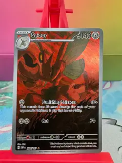 Pokemon TCG Scizor 205/197 SV03 Obsidian Flames IR Holo Eng Stage 1 140HP - Image 1