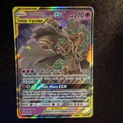 Pokemon TCG Trevenant & Dusknoir GX SM217 TAG TEAM Full Art Holo 270 HP - Image 1
