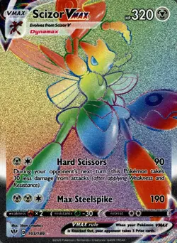 Scizor VMAX 193/189 Rainbow Rare Darkness Ablaze Pokemon Holo Near Mint - Image 1