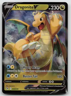 Dragonite V 049/078 Holo Pokemon GO Pokemon NM - Image 1