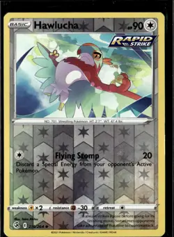 Pokemon Hawlucha 216/264 Fusion Strike Reverse Holo Uncommon 3 Card Lot - Image 1