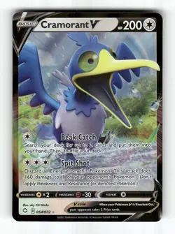 Cramorant V - 054/072 - Shining Fates - Pokemon - V Rare - Holo NM - Image 1