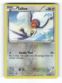 Taillow - 70/108 - Roaring Skies - Pokemon - Common - NM Reverse - Image 1