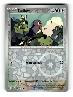 Taillow 156/182 Common Destined Rivals Pokemon Reverse Holo Near Mint - Image 1