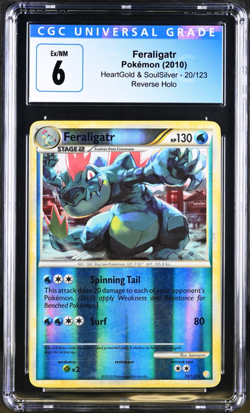Feraligatr 20/123 HeartGold & SoulSilver Reverse Holo Pokemon Card CGC 6 - Image 1