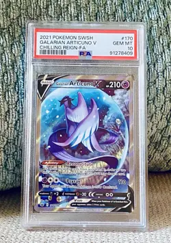 Pokemon Card Galarian Articuno V #170 Chilling Reign PSA 10 GEM WORLDWIDE SHIP - Image 4