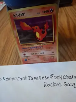 Charmander No. 004 - Japanese - Team Rocket Gang - 1997 Pocket Monsters Pokemon - Image 1