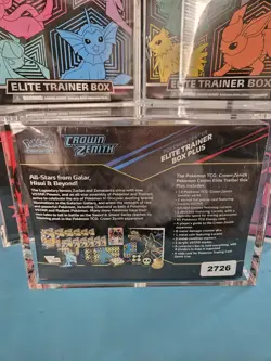 Pokemon Crown Zenith Pokemon Center ETB Plus Sealed with Acrylic Case - Image 2