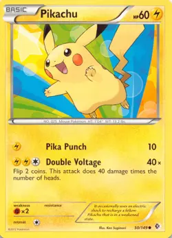 Pikachu 50/149 Common Boundaries Crossed Pokemon Lightly Played - Image 1