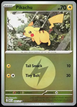 Pikachu (Energy Symbol Pattern) 055/217 Ascended Heroes Pokemon Reverse Holo NM - Image 1