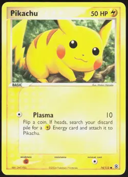 Pikachu 74/112 Common FireRed & LeafGreen Pokemon Near Mint - Image 1