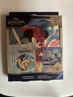Disney Lorcana Fabled Collection Starter Set 4 Packs Tinkerbell Promo New Sealed - Image 1