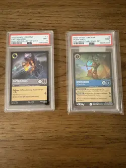 Disney Lorcana D23 Expo 2022 PSA 9 Robin Hood and Captain Hook - Image 1