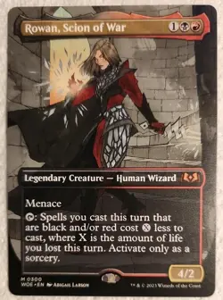 Rowan, Scion Of War M0300 Mythic Wilds Of Eldraine Borderless NM MTG - Image 1