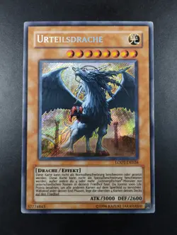 YUGIOH 2008 | JUDGMENT DRAGON | LODT-DE026 | OLD PRINT GERMAN | SCR | EX-VG - Image 1