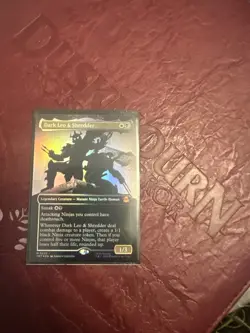 Dark Leo & Shredder - TMT - 220 - Borderless - Foil - NM - MTG - Image 1