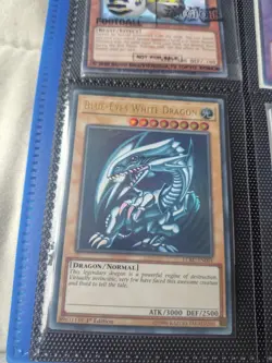 Yu-Gi-Oh LCKC-EN001 Blue-Eyes White Dragon Ultra Rare 1st Edition Card LP - Image 1