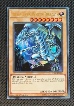 Yu-Gi-Oh! Blue-Eyes White Dragon LCKC-EN001 Ultra Rare 1st Edition NM - Image 1