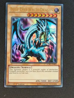 Yu-Gi-Oh! Blue-Eyes White Dragon LCKC-EN001 Ultra Rare 1st Edition DMG - Image 1