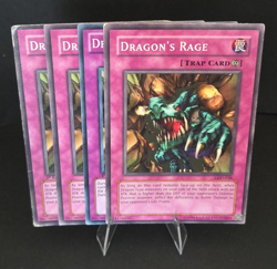 Yugioh Trap Dragon's Rage LOD SDDL Common 1st Edition MP-HP x4 Set - Image 1