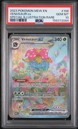 Venusaur ex 198/165 Pokemon 151 198 Special Illustration Rare GEM MINT PSA 10 - Image 1