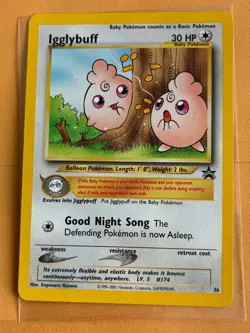 Igglybuff 36 Promo Black Star Pokemon Card Excellent Condition - Image 1