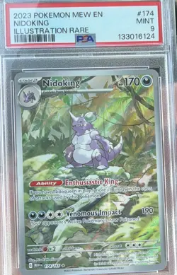 Pokemon TCG Nidoking SV 151 174/165 Illustration Rare Holo PSA 9+ - Image 1