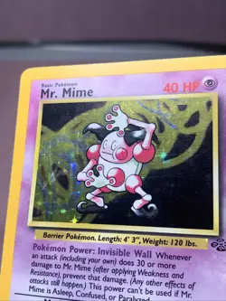 Pokemon TCG Mr. Mime 6/64 Holo Rare Jungle Set WOTC 1999 VTG LP - Image 2