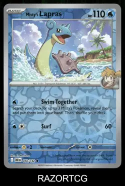 MISTY'S LAPRAS 050/182 C DESTINED RIVALS POKEMON REVERSE HOLO NM/M - Image 1