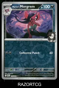 MARNIE'S MORGREM 135/182 UC DESTINED RIVALS POKEMON REVERSE HOLO NM/M - Image 1