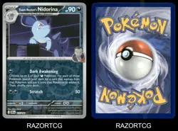 TEAM ROCKET'S NIDORINA 115/182 C DESTINED RIVALS POKEMON REVERSE HOLO NM/M - Image 3