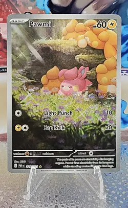 Pawmi 226/091 Illustration Rare Paldean Fates Pokemon Holo Near Mint CU - Image 1