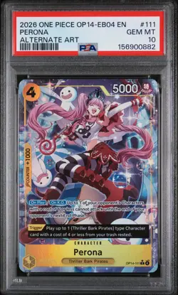 2026 One Piece Op14-Eb04-The Azure Sea'S Seven #111 Perona Alternate Art PSA 10 - Image 1