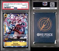 2026 ONE PIECE OP14-EB04-THE AZURE SEA'S SEVEN ALTERNATE ART #111 PERONA PSA 10 - Image 3